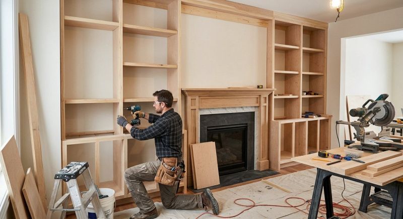 Fireplace Shelves Installation in Greensboro, NC